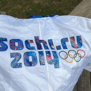 Sochi Russia Olympics 2014 Bosco Rain Jacket Foldable  Boy 8 year old Rare